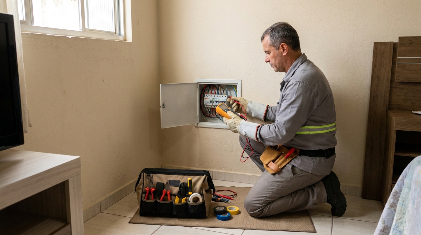 Eletricista trabalhando em Ribeirão Preto‑SP