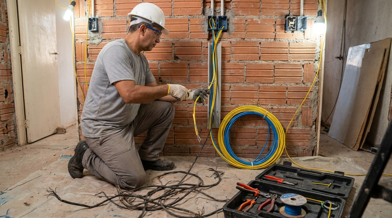 Troca de fiacao eletrica residencial em Ribeirão Preto‑SP